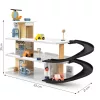 ECOTOYS nagy fa parkológarázs lifttel, autókkal, helikopterrel és autómosóval