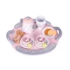 ECOTOYS fa teáskészlet gyerekeknek, csészékkel és kannával, 15 részes