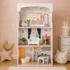 ECOTOYS Alice babaház 3 szinttel, 4 szobával, 9 bútoros készlet