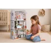 ECOTOYS Alice babaház 3 szinttel, 4 szobával, 9 bútoros készlet