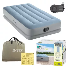   INTEX egyszemélyes felfújható matrac beépített USB elektromos pumpával 191x99x36 cm