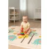 ECOTOYS kétoldalas, összecsukható oktató habszivacs játszószőnyeg gyerekeknek 200x180 cm