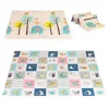 ECOTOYS kétoldalas, összecsukható oktató játszószőnyeg gyerekeknek 200x150 cm, magasságmérővel