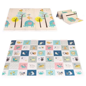   ECOTOYS kétoldalas, összecsukható oktató játszószőnyeg gyerekeknek 200x150 cm, magasságmérővel