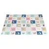ECOTOYS kétoldalas, összecsukható oktató játszószőnyeg gyerekeknek 200x150 cm, magasságmérővel