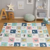 ECOTOYS kétoldalas, összecsukható oktató játszószőnyeg gyerekeknek 200x150 cm, magasságmérővel