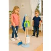 ECOTOYS fa gyermek takarítókészlet felmosóval, seprűvel és lapáttal, 7 részes