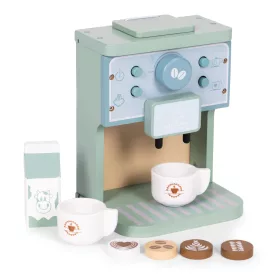   ECOTOYS fa játék kávéfőző barista szett gyerekeknek, 8 részes