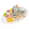 ECOTOYS fa teáskészlet gyerekeknek, teáskanna és csészék, 14 részes