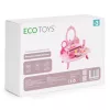 ECOTOYS fa gyermek fésülködőasztal tükörrel, fiókkal és 7 kiegészítővel