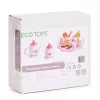 ECOTOYS fa teáskészlet teáskannával és csészékkel, 14 részes
