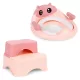 ECOTOYS rózsaszín gyermek WC-szűkítő fellépővel és platformmal