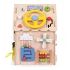 ECOTOYS fa készségfejlesztő busy house gyerekeknek, oktatópanel, XXL, 30 részes