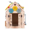 ECOTOYS fa készségfejlesztő busy house gyerekeknek, oktatópanel, XXL, 30 részes