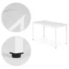ModernHome fehér márványhatású konyha- és étkezőasztal, számítógépasztal 120x60 cm, 4-5 fő részére