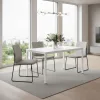 ModernHome konyhai étkezőasztal vagy számítógépasztal 4-5 személyes 120x60 cm fehér