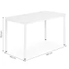 ModernHome konyhai étkezőasztal vagy számítógépasztal 4-5 személyes 120x60 cm fehér