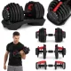 MOVEPRO állítható öntöttvas kézisúlyzó állvánnyal 2.5-24 kg
