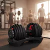 MOVEPRO állítható öntöttvas kézisúlyzó állvánnyal 2.5-24 kg