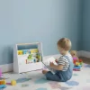 ECOTOYS Montessori gyerek könyvespolc, 3 szintes, fehér