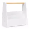 ECOTOYS Montessori gyerek könyvespolc, 3 szintes, fehér