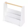 ECOTOYS Montessori gyerek könyvespolc, 3 szintes, fehér