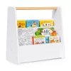 ECOTOYS Montessori gyerek könyvespolc, 3 szintes, fehér