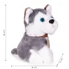 MULTISTORE plüss husky kiskutya táskában, ápolókefével, gyerekeknek