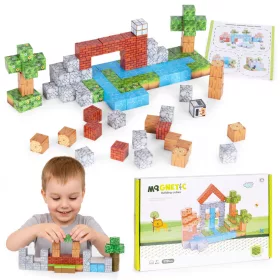   MULTISTORE mágneses építőkocka készlet gyerekeknek, 119 darabos