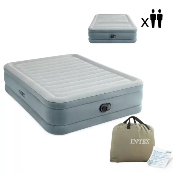 INTEX dupla felfújható matrac beépített elektromos pumpával 203x152x46 cm