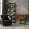 ModernHome összecsukható számítógépasztal 80x45 cm loft stílusban