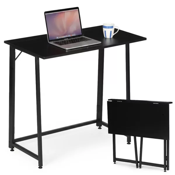 ModernHome összecsukható számítógépasztal 80x45 cm, fekete