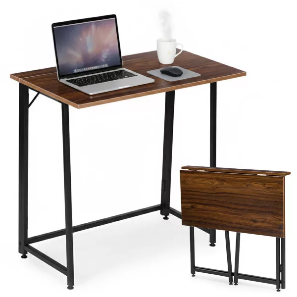 ModernHome összecsukható számítógépasztal 80x45 cm, loft stílusú laptopasztal