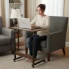 ModernHome mobil laptopasztal fotelhez és kanapéhoz, sötét diófa színben
