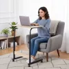 ModernHome mobil laptopasztal fotel mellé, világos tölgy színben