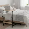 ModernHome mobil laptopasztal fotel mellé, világos tölgy színben