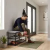 ModernHome kárpitozott cipősszekrény paddal, 80 cm, 2 polcos