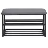 ModernHome kárpitozott cipősszekrény paddal, 80 cm, 2 polcos