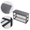 ModernHome kárpitozott cipősszekrény paddal, 80 cm, 2 polcos