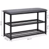 ModernHome kárpitozott cipősszekrény paddal, 80 cm, 2 polcos