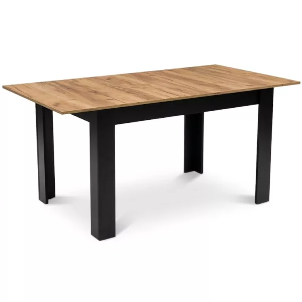 LEOBERT kihúzható téglalap alakú asztal konyhába és étkezőbe, 120–160 × 80 cm, craft oak