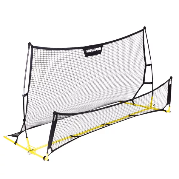 MOVEPRO kétoldalas futball edzőháló lövésgyakorláshoz 220x120 cm