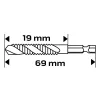 NEO TOOLS Gépi menetfúró, 2az1ben előfúró éllel, HSS-Titán, M8X1,25mm, hatszög szárral 08-954