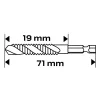NEO TOOLS Gépi menetfúró, 2az1ben előfúró éllel, HSS-Titán, M10X1,5mm, hatszög szárral 08-956