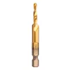 NEO TOOLS Gépi menetfúró készlet, 2az1ben előfúró éllel, HSS-Titán, M3-M10, 6db, hatszög szárral 08-959