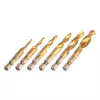 NEO TOOLS Gépi menetfúró készlet, 2az1ben előfúró éllel, HSS-Titán, M3-M10, 6db, hatszög szárral 08-959