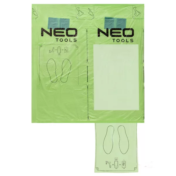 NEO TOOLS Belsőtér védőfólia, huzat, 200db, (5az1-ben, ülés, kormány, sebváltó, szőnyeg, kézifék) 10-485