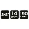 NEO TOOLS Gyújtógyertyakulcs 3/8", 14x90mm 25 év garanciával 11-152