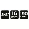 NEO TOOLS Gyújtógyertyakulcs 3/8", 16x90mm 25 év garanciával 11-153