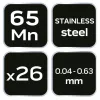 NEO TOOLS Hézagmérő készlet 26db (0.04 - 0.63mm) 65MN/rozsdamentes acél 11-190